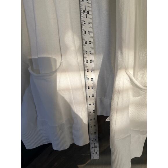 Maurices Cardigan Sweater Womens PLus Size 3XL White Open Pockets Casual - Picture 5 of 6
